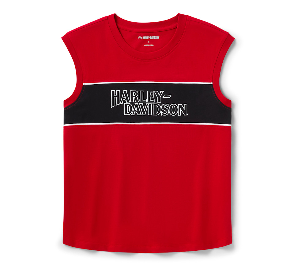 HARLEY DAVIDSON TOP-KNIT,RED/BLACK