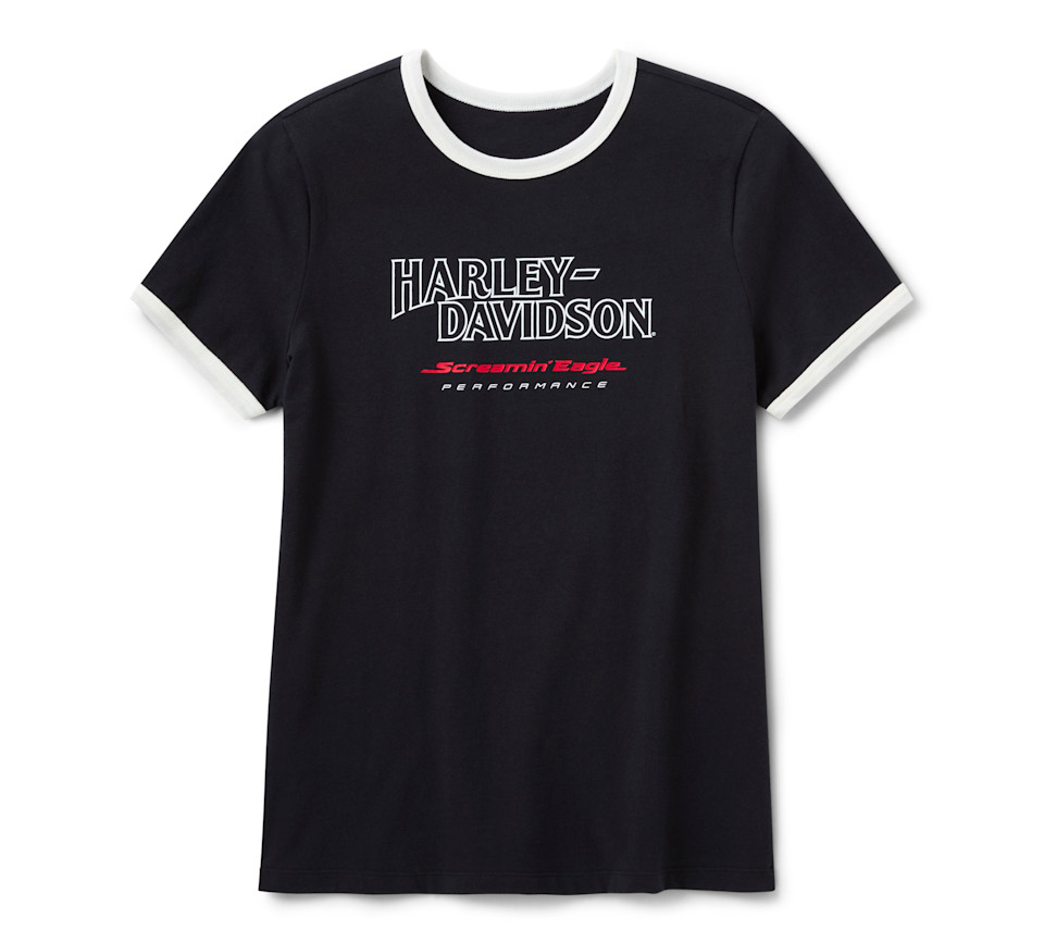 HARLEY DAVIDSON TEE-KNIT,BLACK