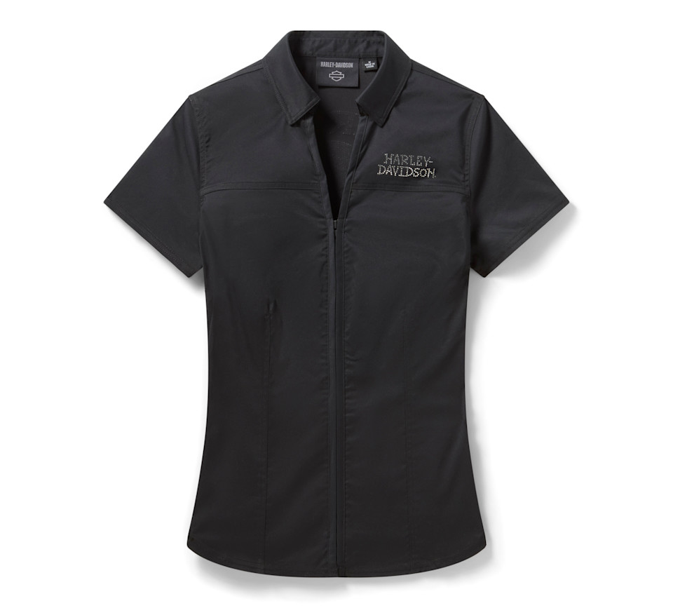 HARLEY DAVIDSON SHIRT-WOVEN,BLACK