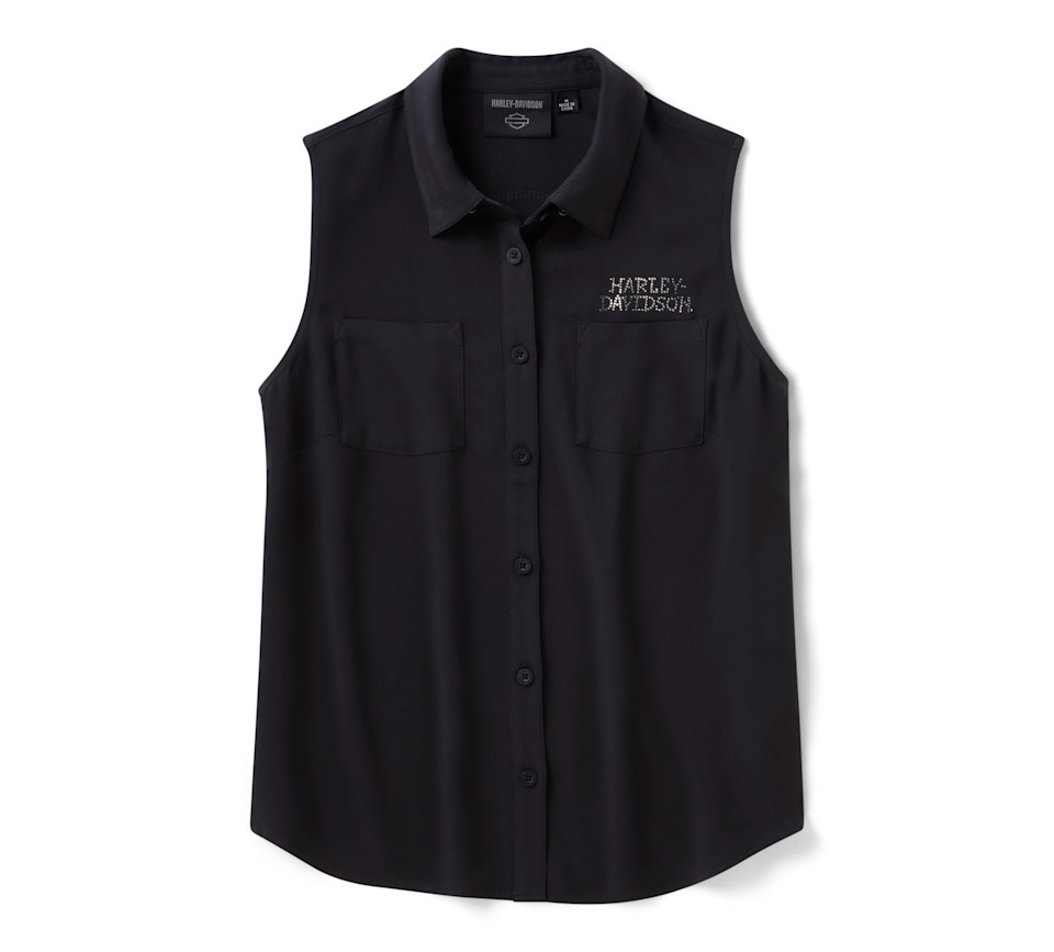 HARLEY DAVIDSON SHIRT-WOVEN,BLACK