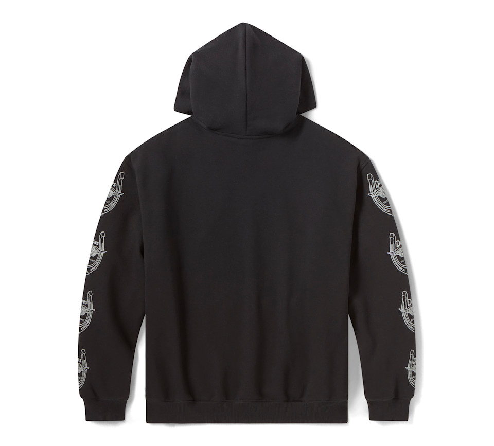 HARLEY DAVIDSON HOODIE-KNIT,DICKIES,HORSESHOE,BLACK