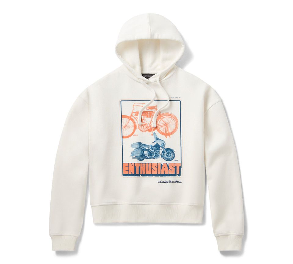 HARLEY DAVIDSON HOODIE-KNIT,OFF WHITE