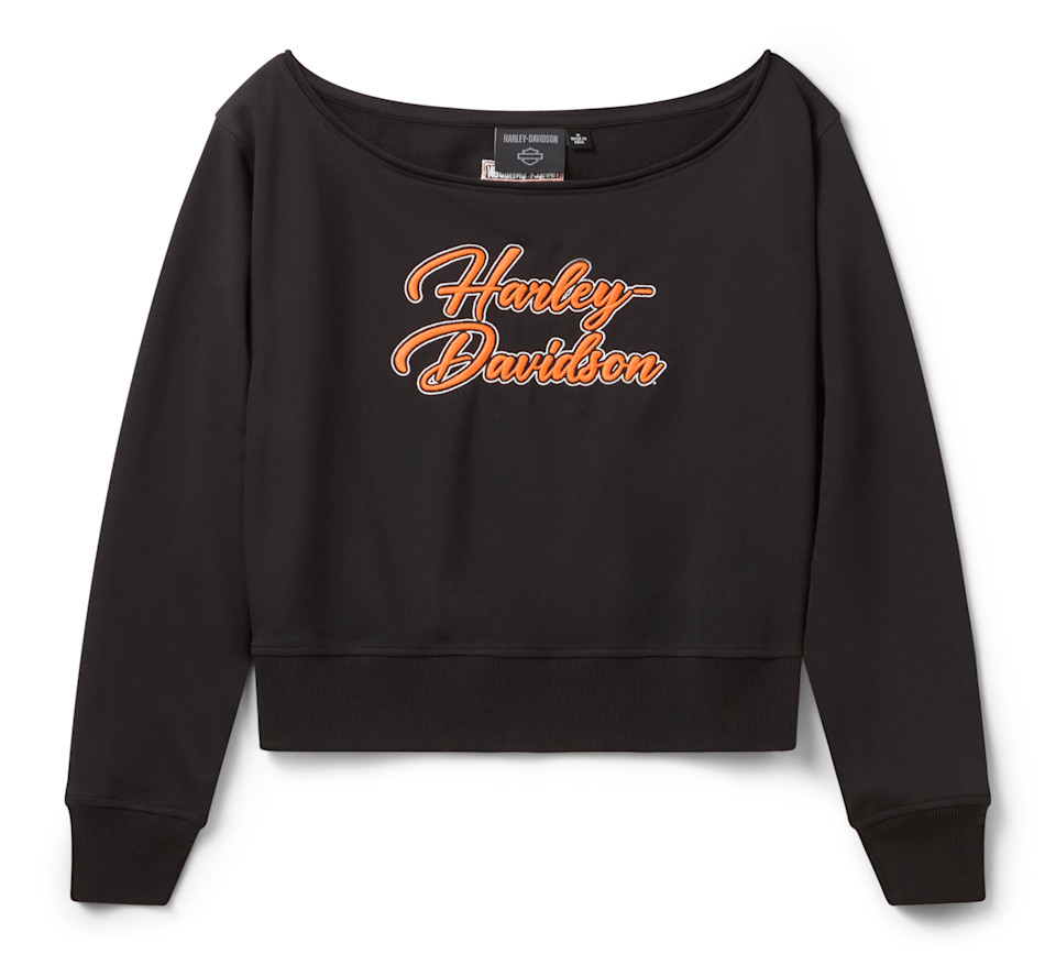 HARLEY DAVIDSON SWEATSHIRT-KNIT,BLACK