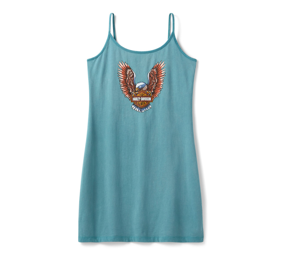 HARLEY DAVIDSON DRESS-KNIT,TEAL BLUE