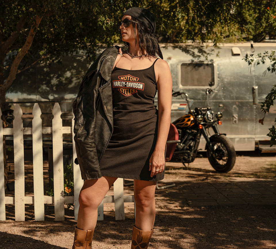 HARLEY DAVIDSON DRESS-KNIT,BLACK