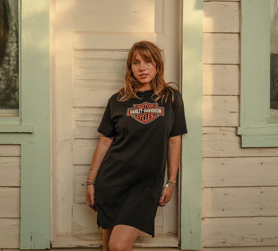 HARLEY DAVIDSON DRESS-KNIT,BLACK