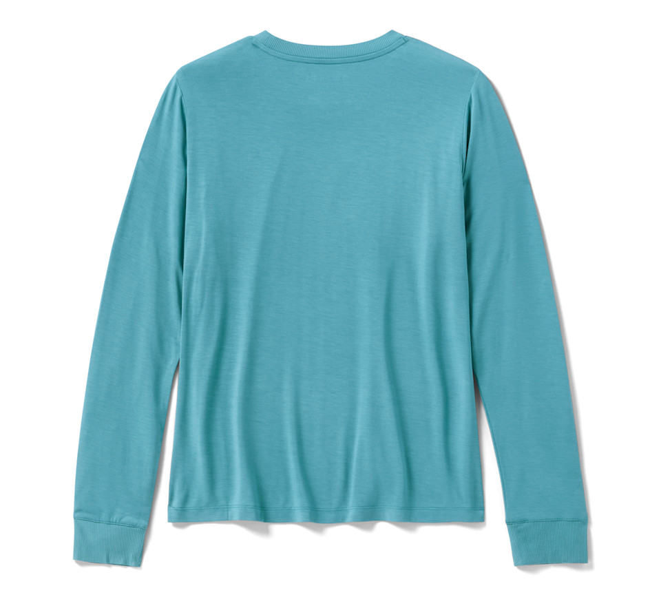 HARLEY DAVIDSON TEE-KNIT,TEAL BLUE