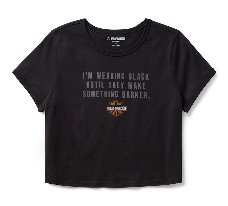 HARLEY DAVIDSON TEE-KNIT,BLACK