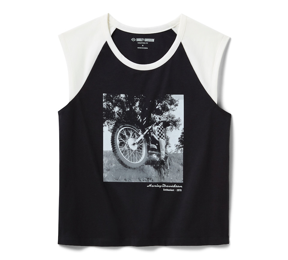 HARLEY DAVIDSON TEE-KNIT,BLACK