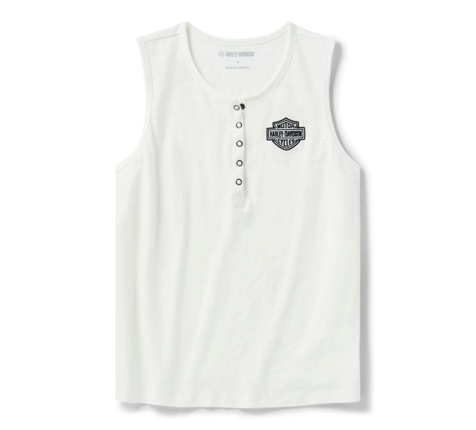 HARLEY DAVIDSON TANK-KNIT,OFF WHITE