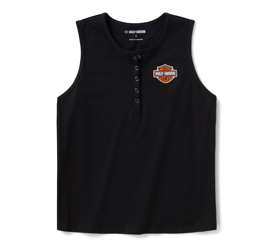 HARLEY DAVIDSON TANK-KNIT,BLACK