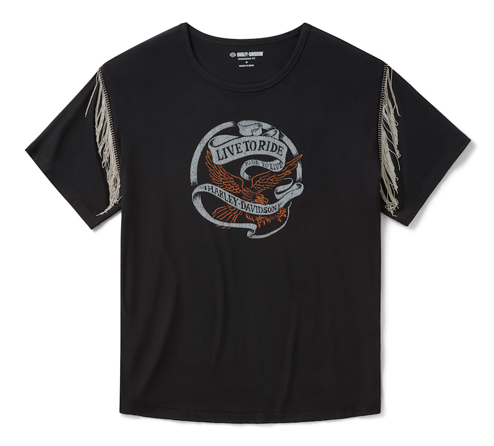 HARLEY DAVIDSON TEE-KNIT,BLACK