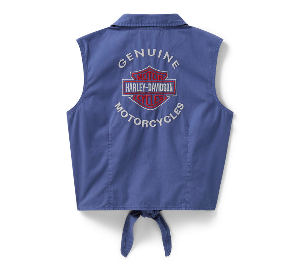 HARLEY DAVIDSON TOP-WOVEN,DARK BLUE