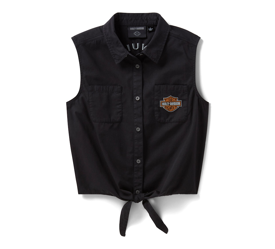 HARLEY DAVIDSON TOP-WOVEN,BLACK