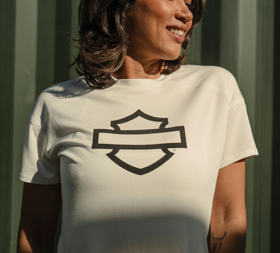 HARLEY DAVIDSON TOP-KNIT,OFF WHITE