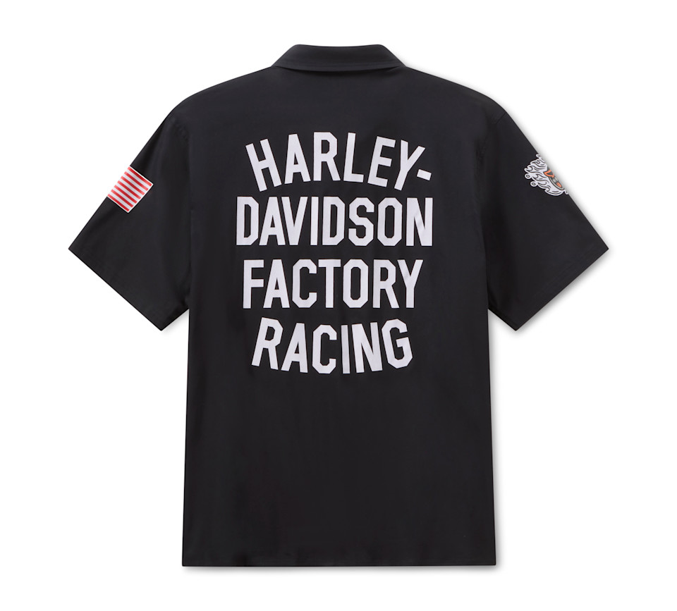 HARLEY DAVIDSON SHIRT-KNIT,FACTORY RACING,BLACK