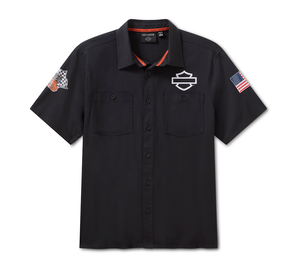 HARLEY DAVIDSON SHIRT-KNIT,FACTORY RACING,BLACK