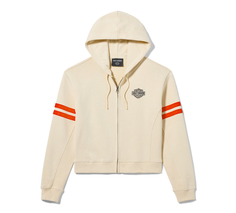 HARLEY DAVIDSON HOODIE-KNIT,OFF WHITE