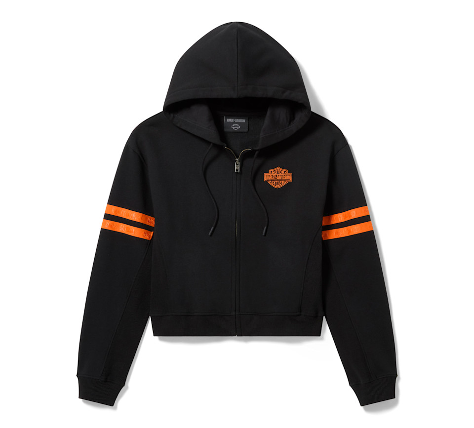 HARLEY DAVIDSON HOODIE-KNIT,BLACK