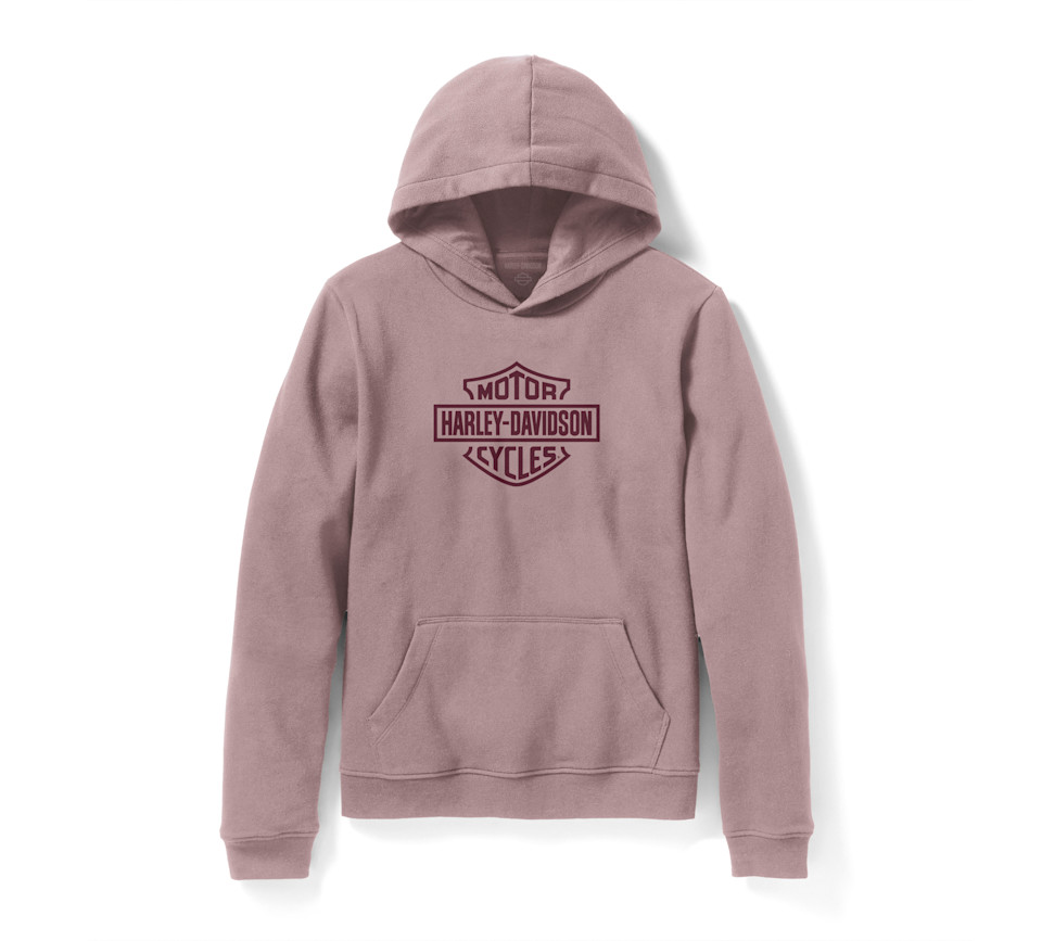 HARLEY DAVIDSON HOODIE-KNIT,LIGHT PINK