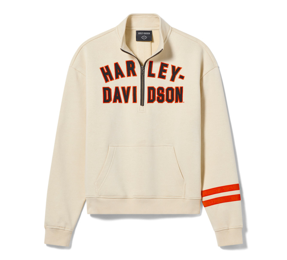 HARLEY DAVIDSON PULLOVER-KNIT,OFF WHITE