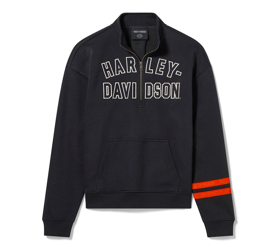 HARLEY DAVIDSON PULLOVER-KNIT,BLACK