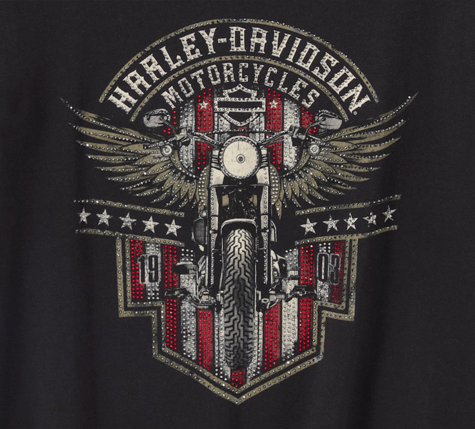 T-shirt Harley-Davidson® Bling Rally Rip & Repair