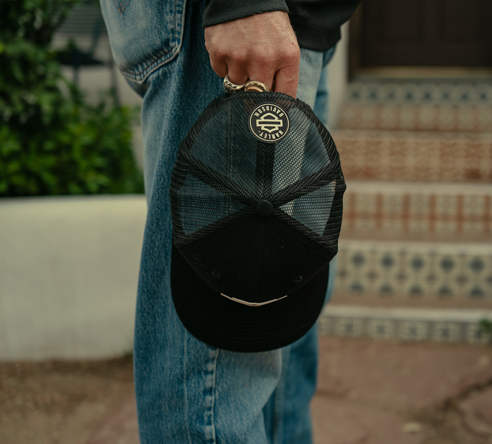 HARLEY DAVIDSON HAT-TRUCKER,WOVEN,BLACK
