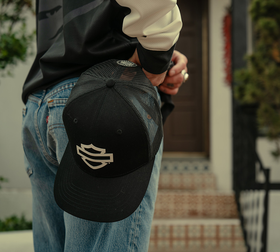 HARLEY DAVIDSON HAT-TRUCKER,WOVEN,BLACK