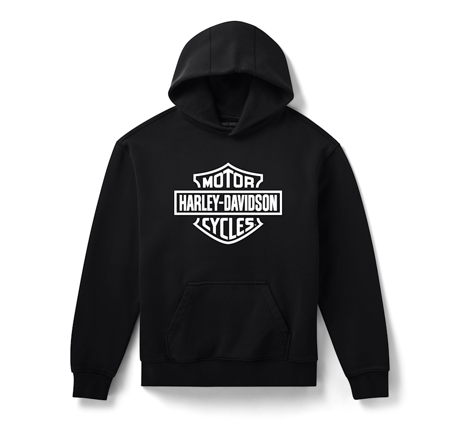 HARLEY DAVIDSON HOODIE-KNIT,BLACK
