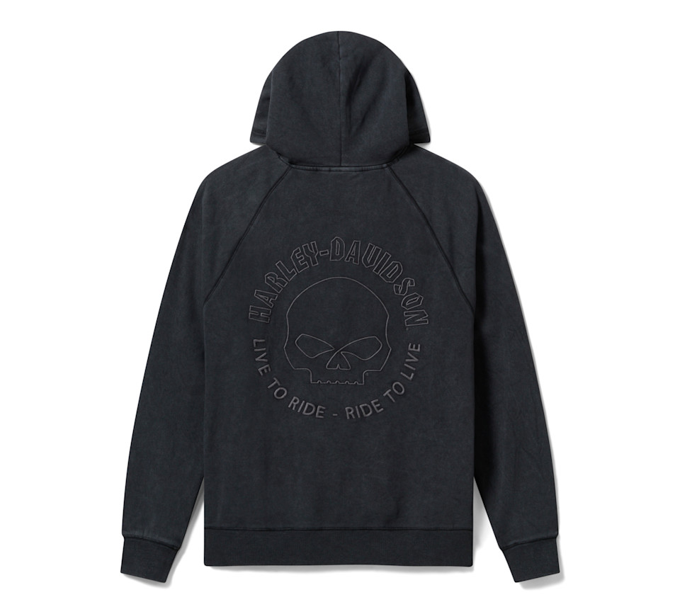 HARLEY DAVIDSON HOODIE-KNIT,BLACK
