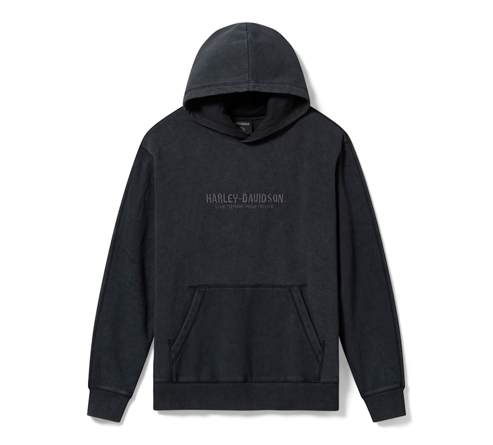 HARLEY DAVIDSON HOODIE-KNIT,BLACK