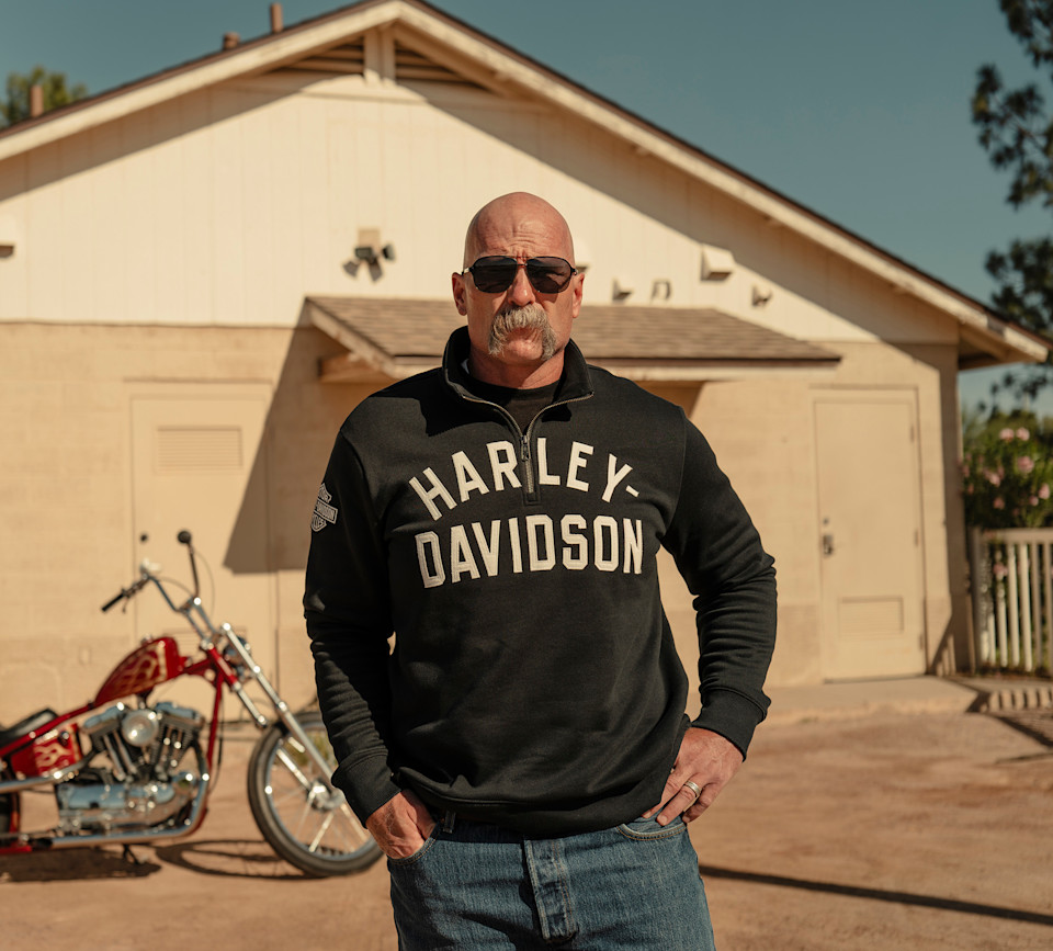 HARLEY DAVIDSON PULLOVER-KNIT,BLACK