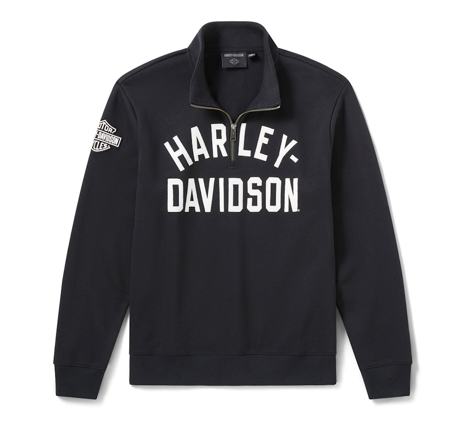 HARLEY DAVIDSON PULLOVER-KNIT,BLACK