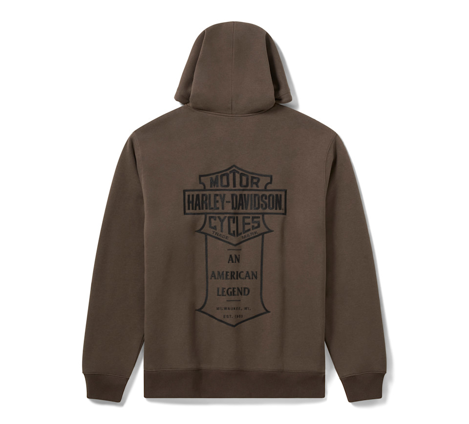 HARLEY DAVIDSON HOODIE-KNIT,DARK GREEN
