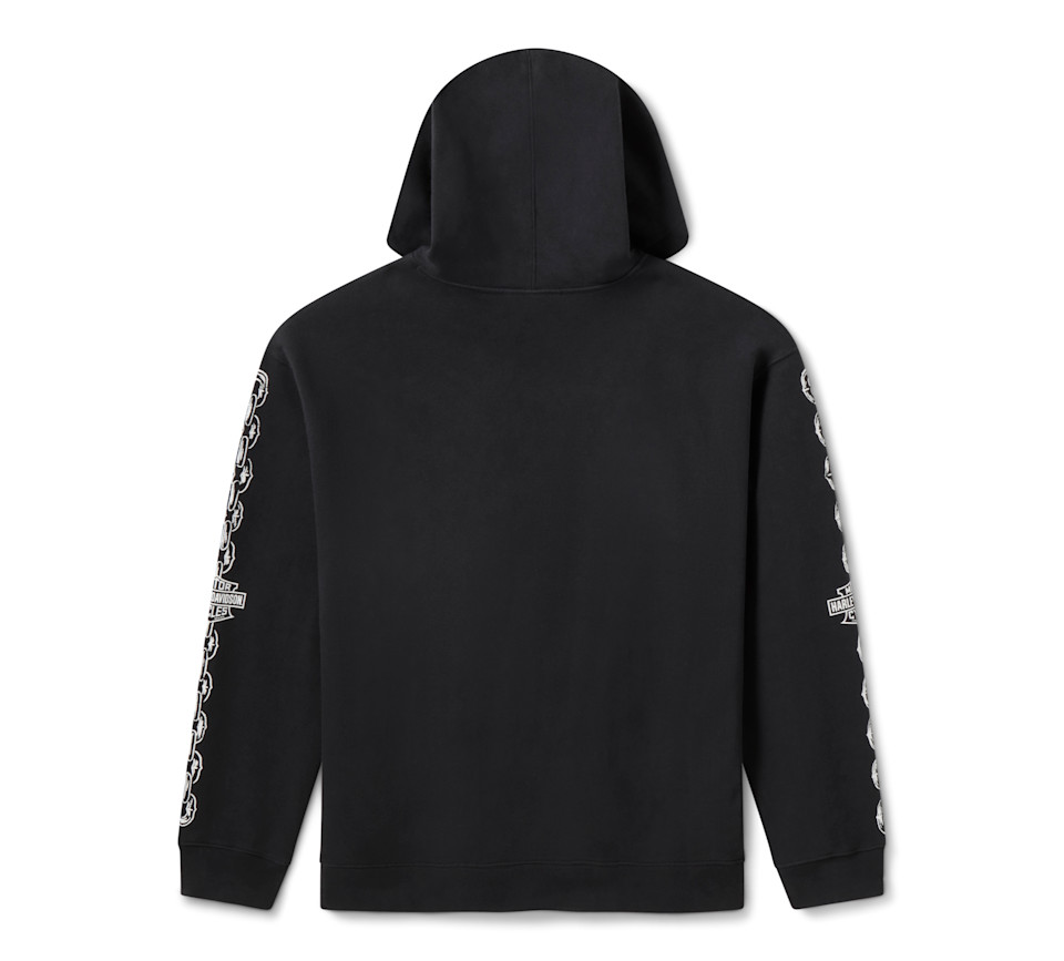 HARLEY DAVIDSON HOODIE-KNIT,BLACK