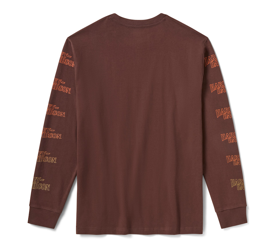 HARLEY DAVIDSON TEE-KNIT,BROWN
