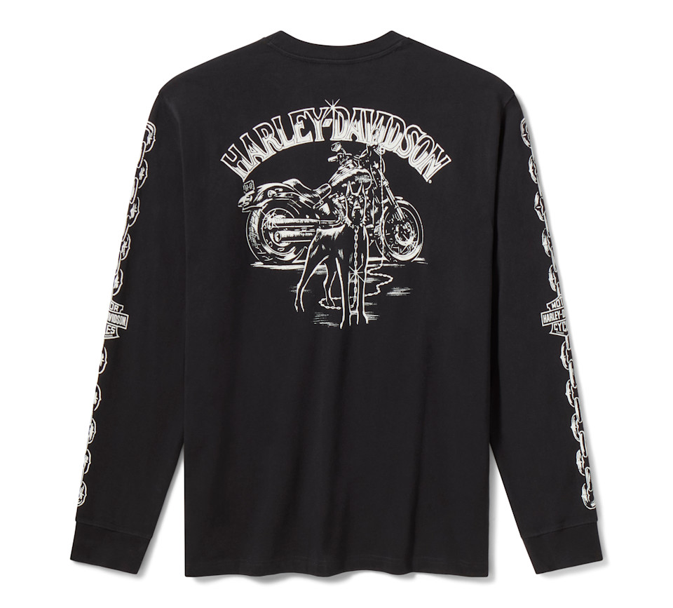 HARLEY DAVIDSON TEE-KNIT,BLACK