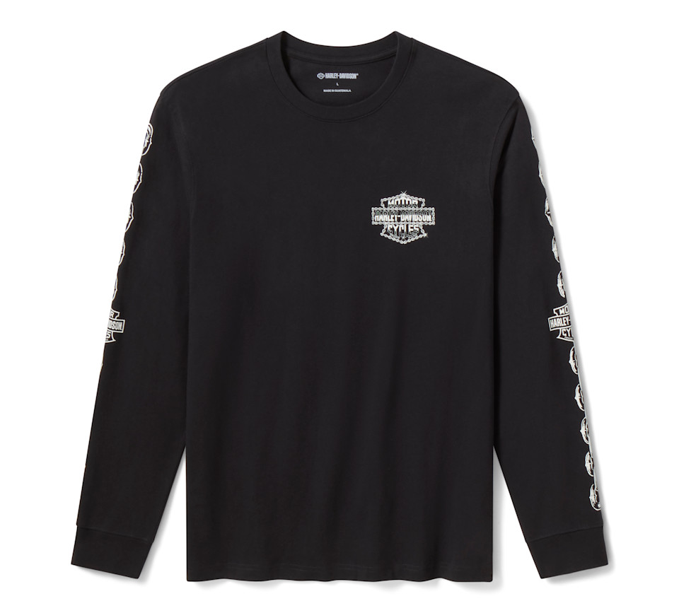 HARLEY DAVIDSON TEE-KNIT,BLACK