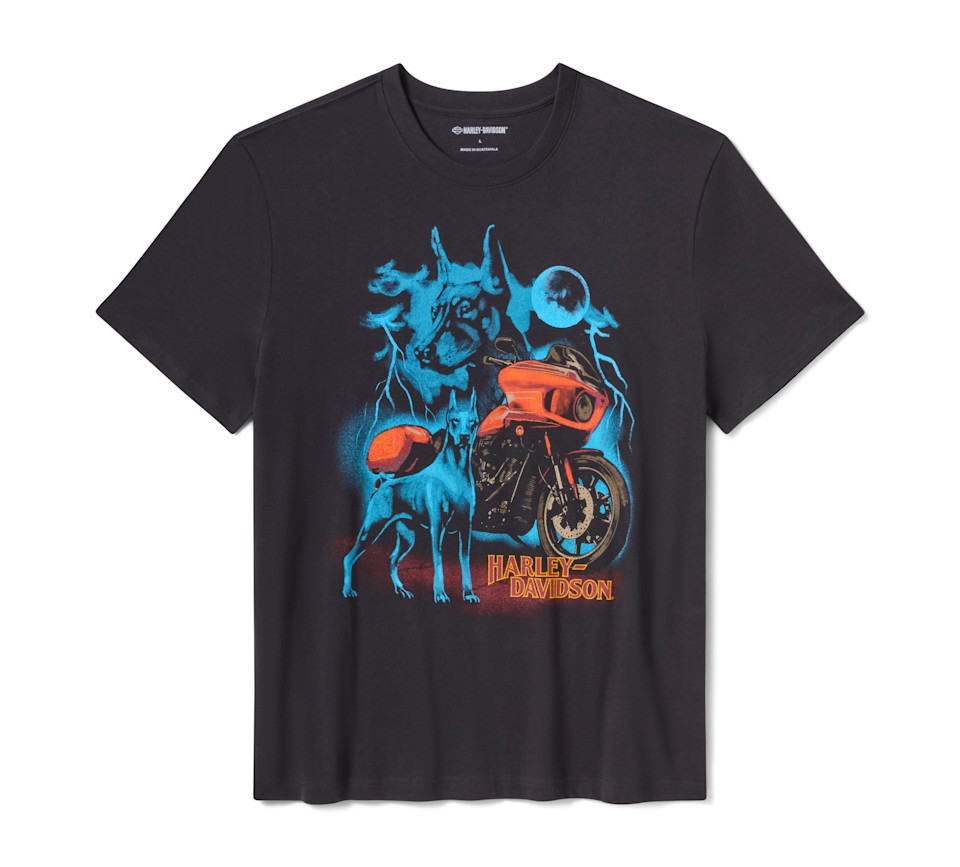 HARLEY DAVIDSON TEE-KNIT,BLACK