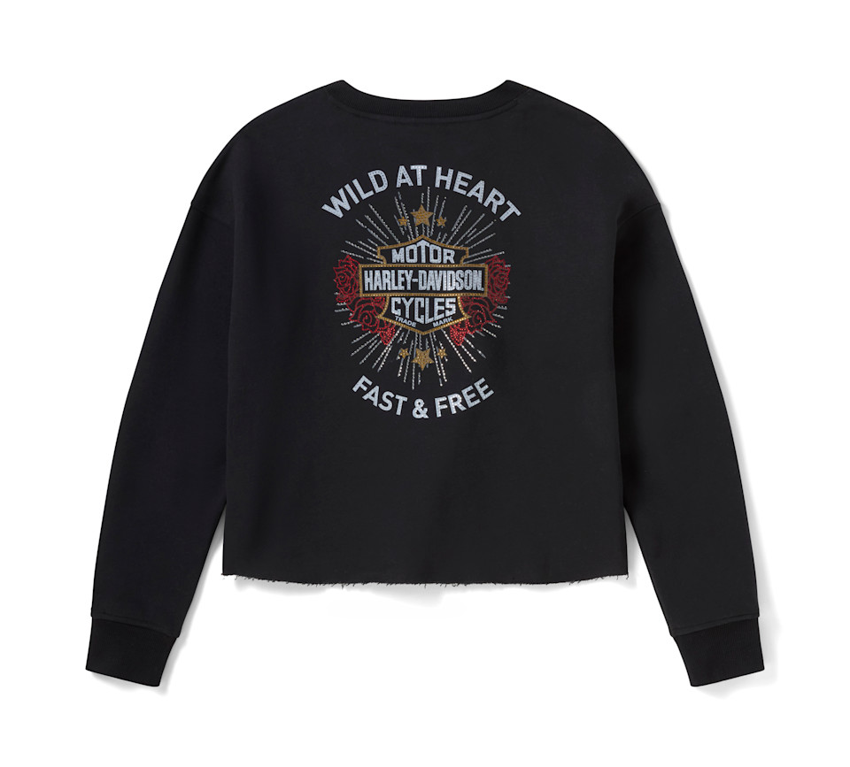 HARLEY DAVIDSON SWEATSHIRT-KNIT,BLACK