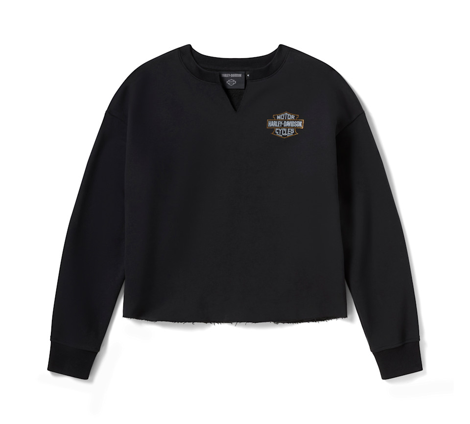 HARLEY DAVIDSON SWEATSHIRT-KNIT,BLACK