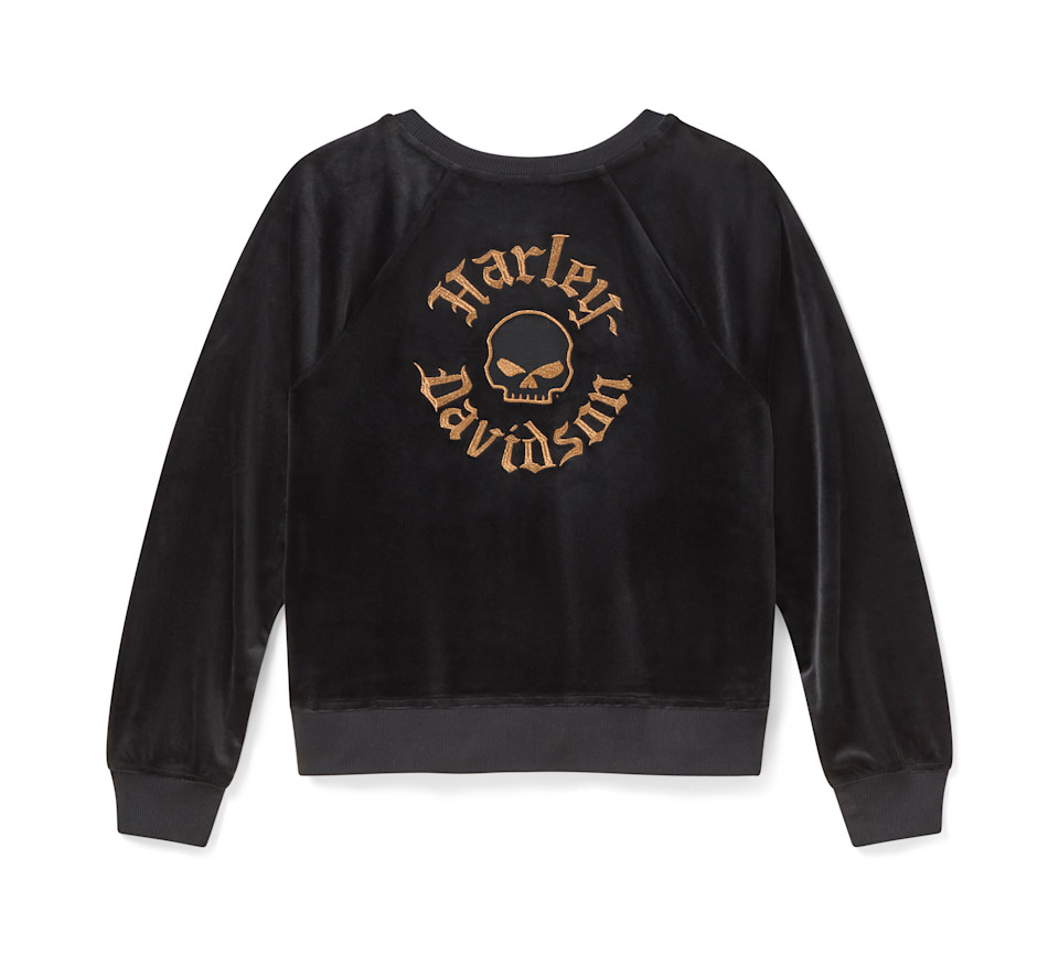 HARLEY DAVIDSON SWEATSHIRT-KNIT,BLACK