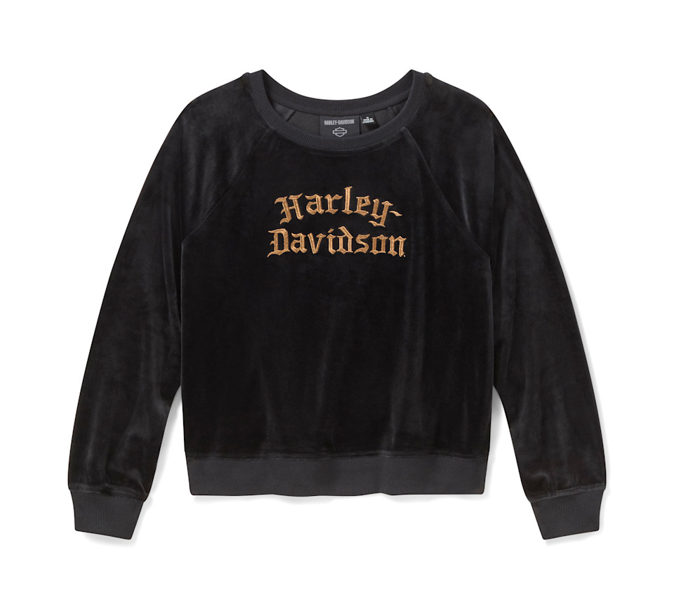 HARLEY DAVIDSON SWEATSHIRT-KNIT,BLACK