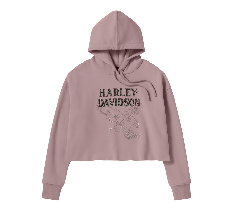 HARLEY DAVIDSON HOODIE-KNIT,LIGHT PINK