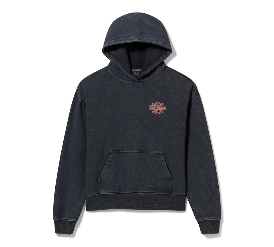 HARLEY DAVIDSON HOODIE-KNIT,BLACK