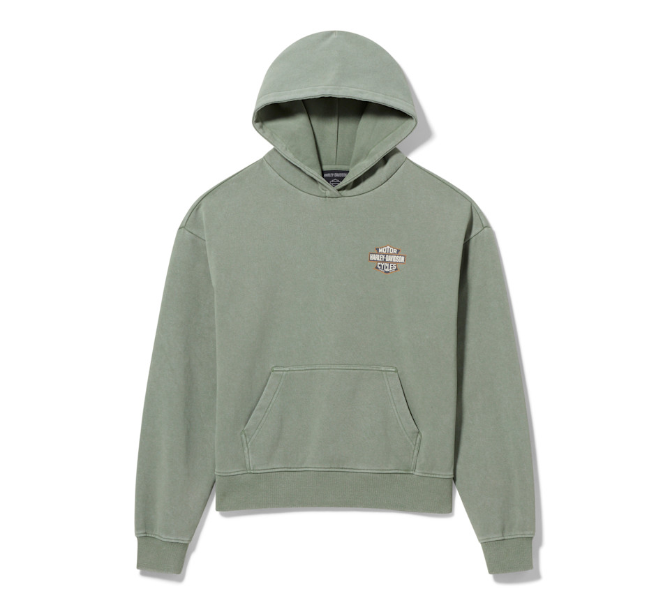 HARLEY DAVIDSON HOODIE-KNIT,LIGHT GREEN