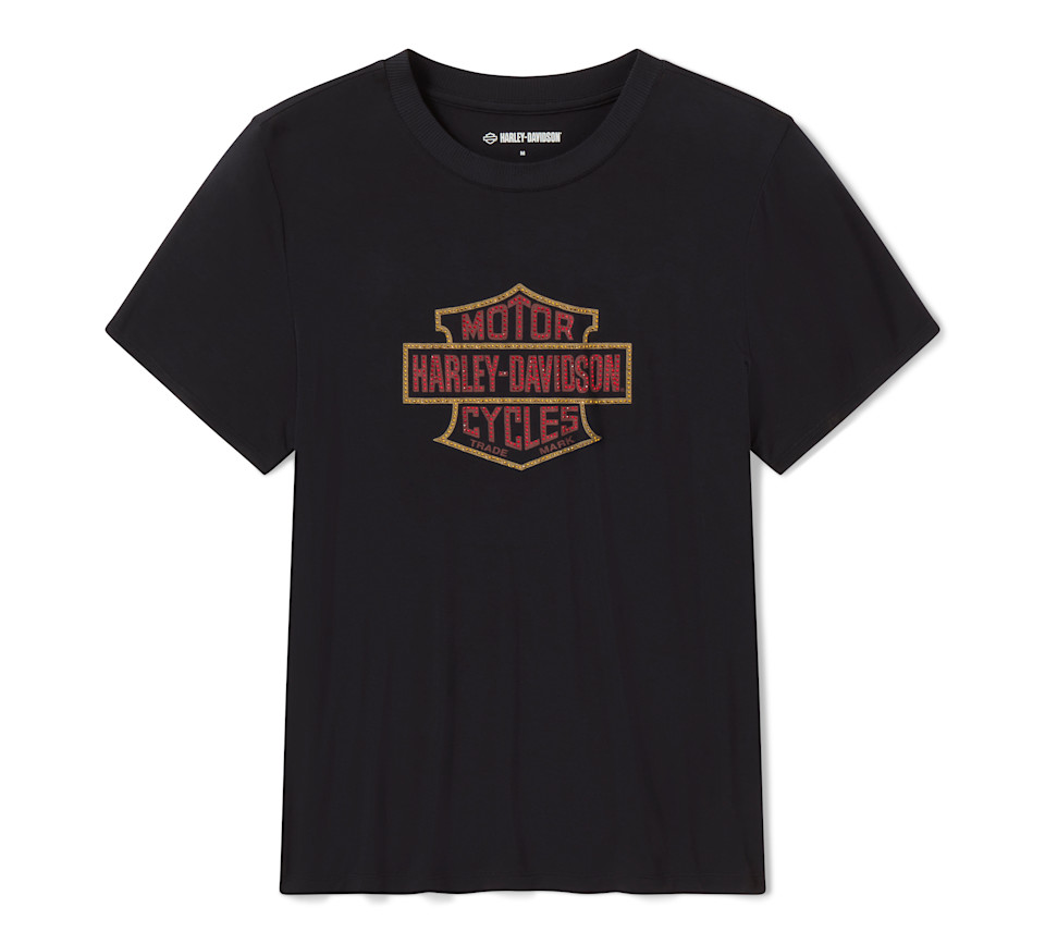 HARLEY DAVIDSON TEE-KNIT,BLACK