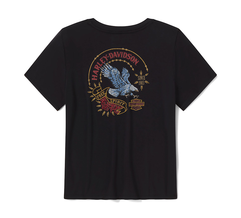 HARLEY DAVIDSON TEE-KNIT,BLACK