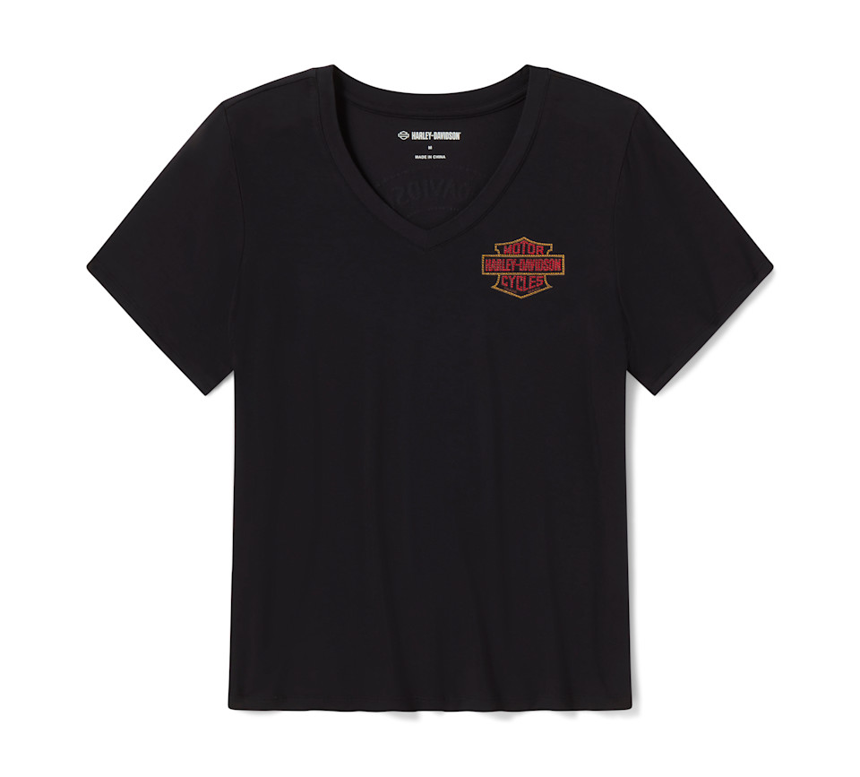 HARLEY DAVIDSON TEE-KNIT,BLACK